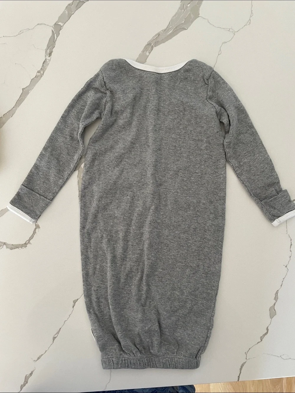 Burt's Bees Baby Yellow Gown and Giggle Gray Sleeper Sack Set with Bee Motif